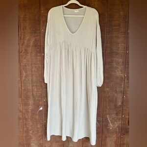 The Simple Folk meadow dress in the color ecru